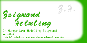 zsigmond helmling business card